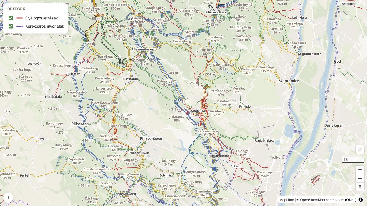 Turistatérkép előnézete